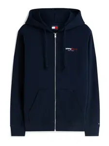 Tommy Jeans Tepláková bunda 'Back Logo Zip-thru'  námornícka modrá / červená / biela