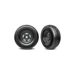 Traxxas kolo 3.2/4.9", disk Sand Car černý chrom, pneu (přední) (pár)