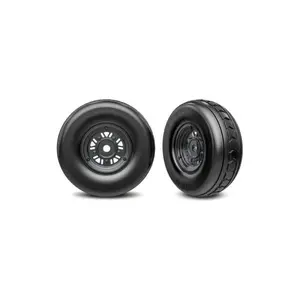 Traxxas kolo 3.2/4.9", disk Sand Car černý chrom, pneu (přední) (pár)