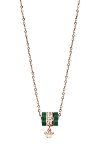 Emporio Armani  Strieborný pozlátený náhrdelník