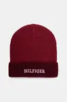 Detská čiapka s prímesou vlny Tommy Hilfiger