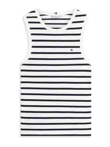 TOMMY HILFIGER Top 'Cody'  námornícka modrá / biela