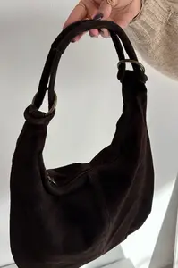 Kabelka z přírodního semiše Chocolate Floriah