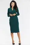 Awama Woman's Dress A667 Bottle Green