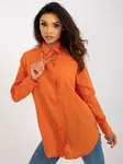 Oranžová oversize košile