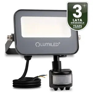 LUMILED Svitidlo LED TRINOX 30W PIR 3300LM CCT