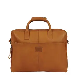 Pánská kožená brašna na notebook koňaková - Mustang William