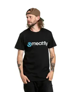 Pánské tričko meatfly joe černá/modrá 3xl