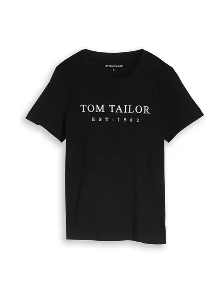 TOM TAILOR Tričko  čierna / biela