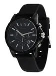 ARMANI EXCHANGE Analógové hodinky  sivá / čierna / strieborná