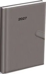 Diář 2027 D801 PU šedý s magnetem