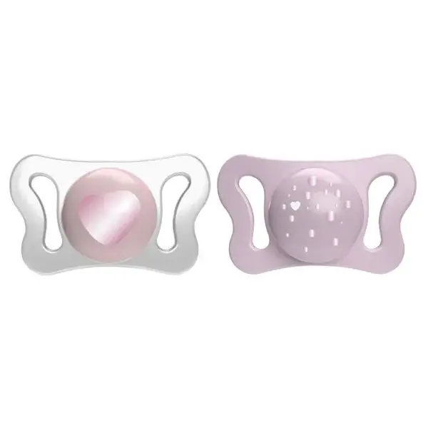 CHICCO Cumlík Physio Micro silikonový 0-2m dívka 2 ks