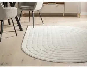 Oválný koberec Elio 160x230 cm, krémový%