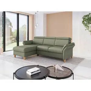 Sit & More ROHOVÁ SEDAČKA, textil, olivově zelená