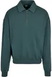 Urban Classics Mikina 'Collar Crew'  tmavozelená