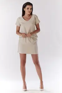 Awama Woman's Dress A178 Beige