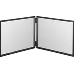 Dvojité zrcadlo Eurostil Professional - černé, 36 x 23,5 cm + dárek zdarma