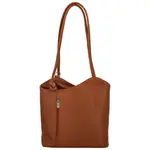 Dámský kožený kabelko/batůžek koňakový - Delami Attica