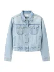 MANGO TEEN Prechodná bunda 'Cazadora'  modrá denim