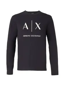ARMANI EXCHANGE Tričko  námornícka modrá / biela