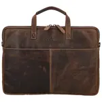 Kožená business taška khaki - Greenwood Torbog