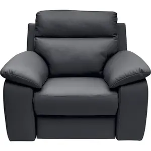 Celina Home KŘESLO UŠÁK, kůže, tmavě modrá