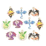 10Pcs Alloy Enamel Pendants