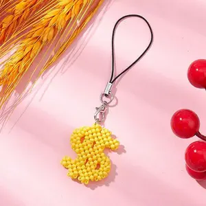 Glass Beaded Dollar Sign Pendant Decorations