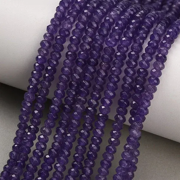 Dyed Natural White Jade Beads Strands