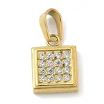 Ion Plating(IP) 304 Stainless Steel Micro Pave Cubic Zirconia Pendants