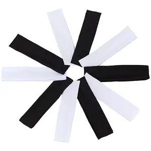 10Pcs 2 Colors Polyester Yoga Slastic Headbands