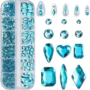 1 Set Glass Rhinestone Nail Art Decoration