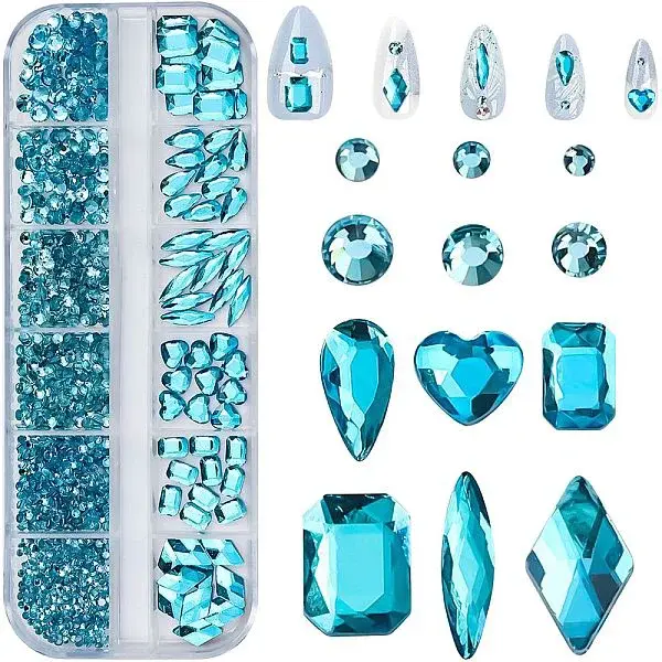 1 Set Glass Rhinestone Nail Art Decoration