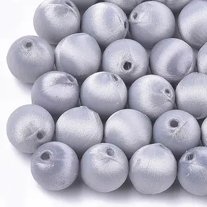 Polyester Thread Fabric Covered Beads