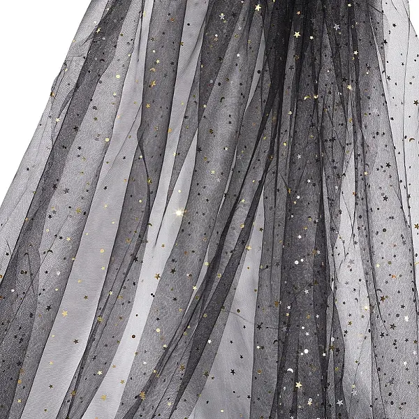 Star & Moon Pattern Nylon Mesh Fabrics