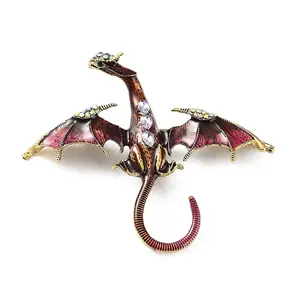 Dragon Alloy Rhinestone Brooches