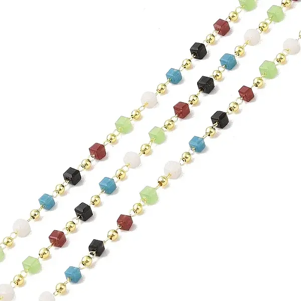 Brass & Glass Link Chain