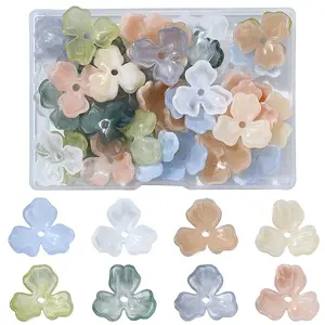 40Pcs 8 Colors Acrylic Beads Caps