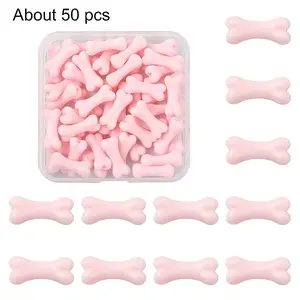 50Pcs UV Plating Acrylic Beads