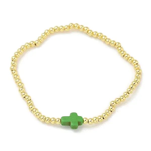 Brass Bead Stretch Bracelets for Women