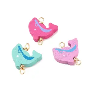 Spray Painted Wood Connector Charms