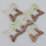 Transparent Resin & Walnut Wood Pendants
