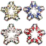 4Pcs 4 Colors Star Rhinestone Appliques