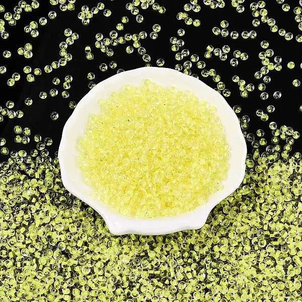 6/0 Inside Colours Transparent Glass Seed Beads
