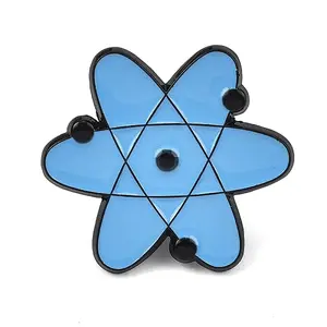 Science Atom Symbol Enamel Brooches