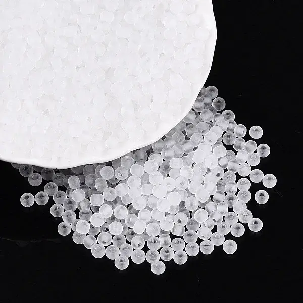 FGB Frosted Transparent Glass Seed Beads