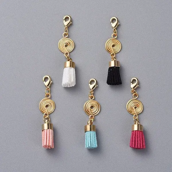 Suede Cord Tassel Pendants