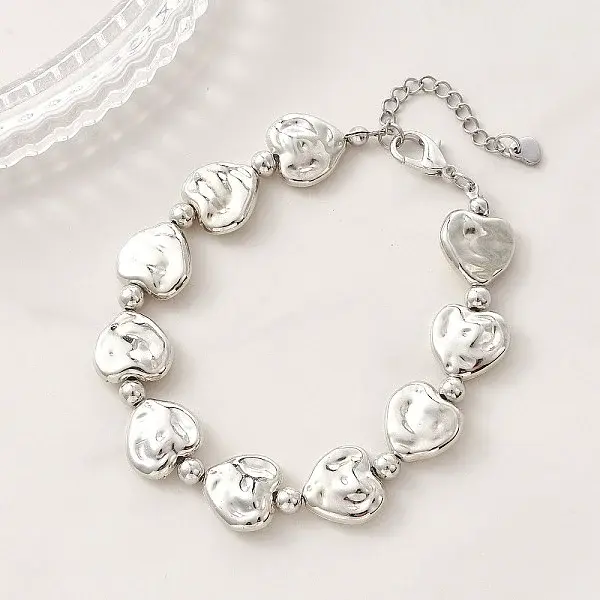 Heart CCB Plastic Beaded Bracelets