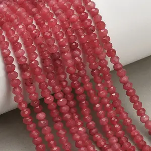 Dyed Natural White Jade Beads Strands