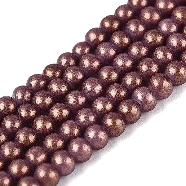 Baking Paint Glass Pearl Beads Strands